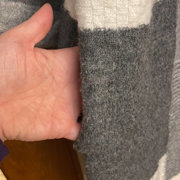 Lovestitch gray color block cardigan S/M oversized - Picture 5 of 11